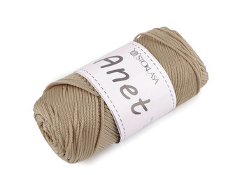 Pletací a háčkovací příze Anet macrame Ø2 mm 90 g - 1 ks - 4 béžová