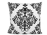 Povlak na polštář s vyšívanými ornamenty 45x45 cm - 2 ks - 8 černá