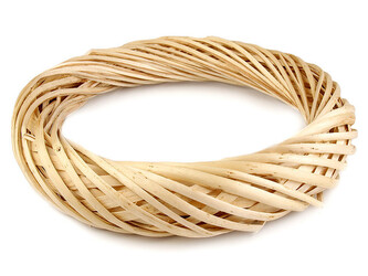 Proutěný věnec Ø34 cm - 1 ks - 3 přírodní sv.