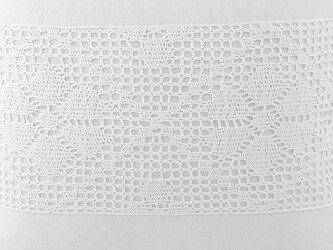 Povlak na polštář s paličkovanou krajkou 45x45 cm - 2 ks - 1 bílá přírodní