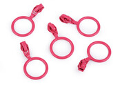Jezdec ke spirálovým zipům No 3 s barevným kroužkem - 20 ks - 142 pink