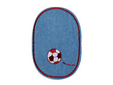Nažehlovačka / záplata riflová míč - 10 ks - 2 modrá jeans
