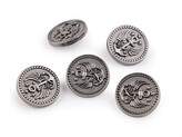 Kovový knoflík velikost 28"; 32"; 36" - 5 ks - 3 (36") nikl antik