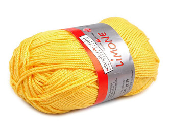 Bavlněná pletací příze Limone 50 g - 1 ks - 3 (004) žlutá