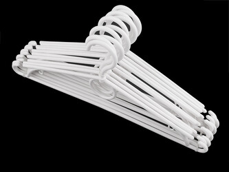 Plastové ramínko univerzální otočné 40 cm - 10 ks - 1 bílá