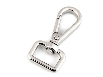 Kovová karabina s obrtlíkem průvlek 15 mm - 100 ks - 1 nikl