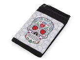 Textilní peněženka s řetízkem - 1 ks - 45 černá lebka
