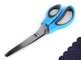 Nůžky entlovací délka 24 cm obloučky / zoubky - 1 ks - 1 náhodná barva obloučky