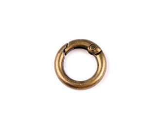 Karabina kulatá na kabelky / kroužek na klíče Ø13 mm - 10 ks - 4 staromosaz