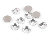 Broušené kamínky našívací Ø12 mm - 12 ks - crystal