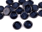 Knoflík oblekový velikost 24", 28", 32", 36", 40" - 20 ks - 4 (36") modrá tmavá