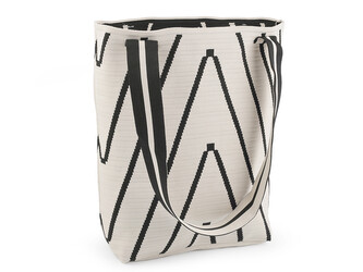 Textilní taška / kabelka 36x34 cm - 1 ks - 1 krémově bílá