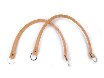 Koženková ucha na tašky délka 48-50 cm - 2 ks - 1 béžová světlá nikl