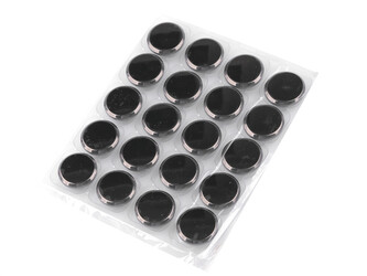 Kovový knoflík velikost 40" - 20 ks - 3 nikl černý lesk