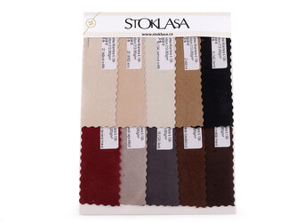 Vzorkovníky látek - minky, plátno, kočárkovina, teplákovina, velvet, tyl, šifon - 1 ks - 380818 viz foto broušená kůže