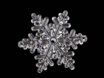 Dekorační vločky Ø55 mm k zavěšení - 50 ks - transparent