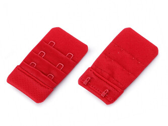 Prodloužení obvodu podprsenky bez pruženky šíře 35 mm dvouřadé - 10 ks - 5 červená