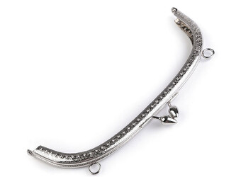 Rámeček na výrobu kabelky našívací 20,5x14,5 cm - 1 ks - 3 nikl