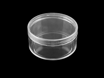 Plastová dóza 6,8x3,4 cm šroubovací - 6 ks - transparent