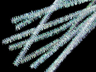 Chlupaté modelovací lurexové drátky Ø6 mm délka 30 cm - 100 ks - 15 transparent AB