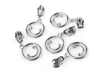 Jezdec ke spirálovým zipům No 5 smajlík - 50 ks - 1 nikl