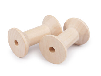 Dřevěná cívka 30x48 mm - 5 ks - 1 (3x4,8 cm) přírodní sv.