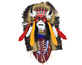 Závěsná dekorace Indiánský náčelník s rohy 60 cm - var. D