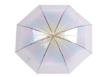 Dámský / dívčí průhledný vystřelovací deštník - 1 ks - 2 modrá