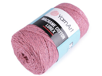 Pletací příze Macrame Cotton lurex 250 g - 1 ks - 7 (743) starorůžová