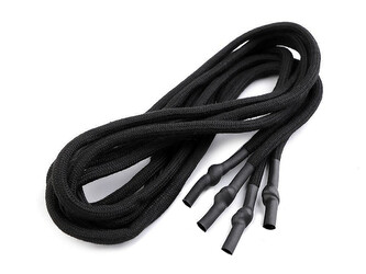 Oděvní šňůra s koncovkami do kapucí, délka 130-140 cm - 10 ks - 6 černá