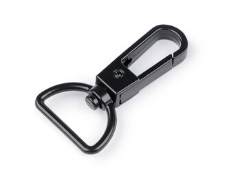 Kovová karabina s obrtlíkem průvlek 20 mm - 10 ks - 5 černý lak