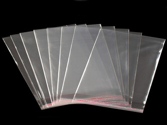 PP sáček s lepicí klopou 16x16 cm - 100 ks - transparent