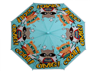 Chlapecký vystřelovací deštník - 1 ks - 1 modrá azurová mýval