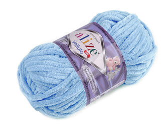Pletací žinylková příze Alize Velluto 100 g - 1 ks - 9 (218) modrá nebeská