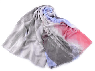 Šátek / šála 85x180 cm - 1 ks - 6 šedá světlá