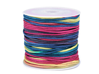Bavlněná šňůra Ø1 mm duhová - 1 ks - 5 multikolor
