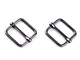 Posunovač na popruhy šíře 20 mm čtvercový - 50 ks - 4 nikl černý