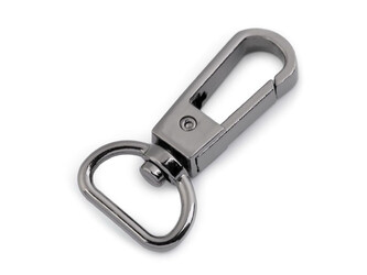 Kovová karabina s obrtlíkem průvlek 15 mm - 10 ks - 3 nikl černý