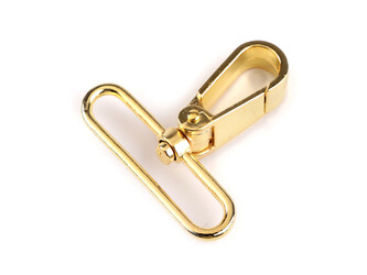 Kovová karabina s obrtlíkem průvlek 50 mm - 2 ks - 4 zlatá světlá