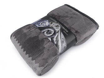 Deka dvojitá, oboustranná, vysokogramážní 150x200 cm - 1 ks - 2 šedá