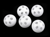Chrastítko kulička Ø2,4 cm - 50 ks - 1 (Ø24 mm) bílá