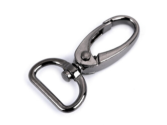 Kovová karabina s obrtlíkem průvlek 20 mm - 100 ks - 2 nikl černý