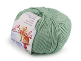 Pletací vlněná, hedvábná příze Babala 50 g - 1 ks - 10 (007) zelená šalvěj světlá