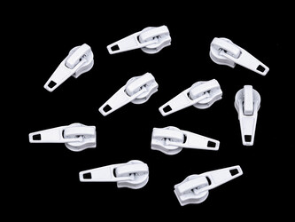 Jezdec ke spirálovým zipům No 5 typu POL - 100 ks - 101 bílá