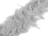 Boa - krůtí peří 90 g délka 1,8 m - 1 ks - 8 šedá nejsvětlejší