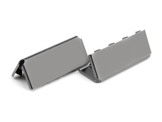 Kovová koncovka na plochou šňůru šíře 25 mm - 100 ks - 2 nikl černý