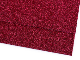 Pěnová guma Moosgummi s glitry 20x30 cm - 10 ks - 20 růžová malinová