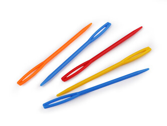 Plastové jehly délka 7 cm tupé - 25 ks - mix