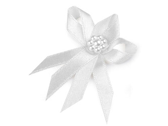 Svatební mašličky / voničky Handmade šíře 40 mm - 50 ks - 1 bílá