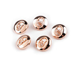 Kovový knoflík velikost 28"; 36" - 5 ks - 2 (28") růžové zlato